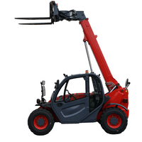 Cabine fechada 4wd 2,5 toneladas de capacidade Telescópica Boom Crane Handler Truck Empilhadeira Telehandler 