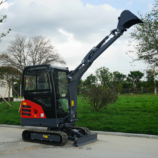 Máquinas de movimentação de terras 1.8t 2 Ton Digger Small Bagger Escavadeira de esteira hidráulica compacta