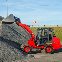 Carregadeira de rodas compacta com engate rápido para obras