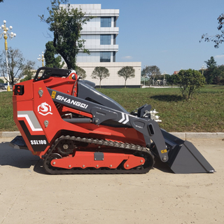 Venda direta da fábrica nova carregadeira de esteira pequena com motor Kubota Minicarregadeira com caçamba padrão